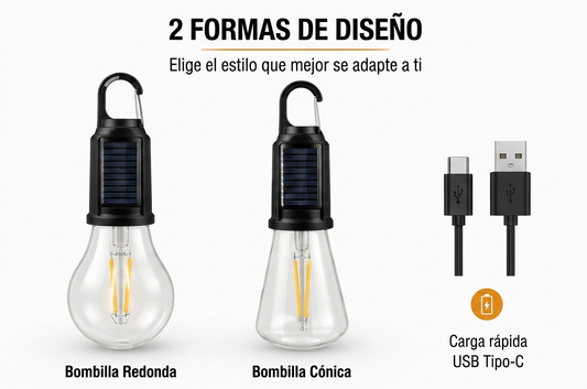 Lámpara LED solar recargable