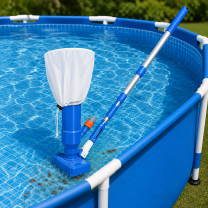 Limpiafondos Manual para Piscina con Pértiga Telescópica 88 cm